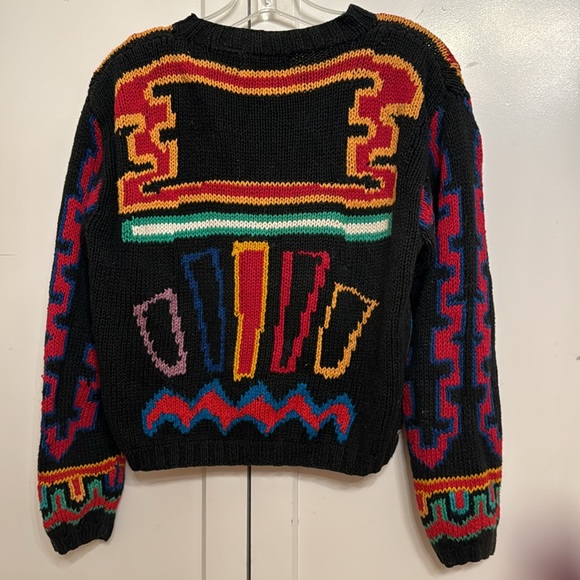 Forenza women’s 1980’s multicolored cardigan 55% ramie, 45% cotton, size small - Picture 2 of 4